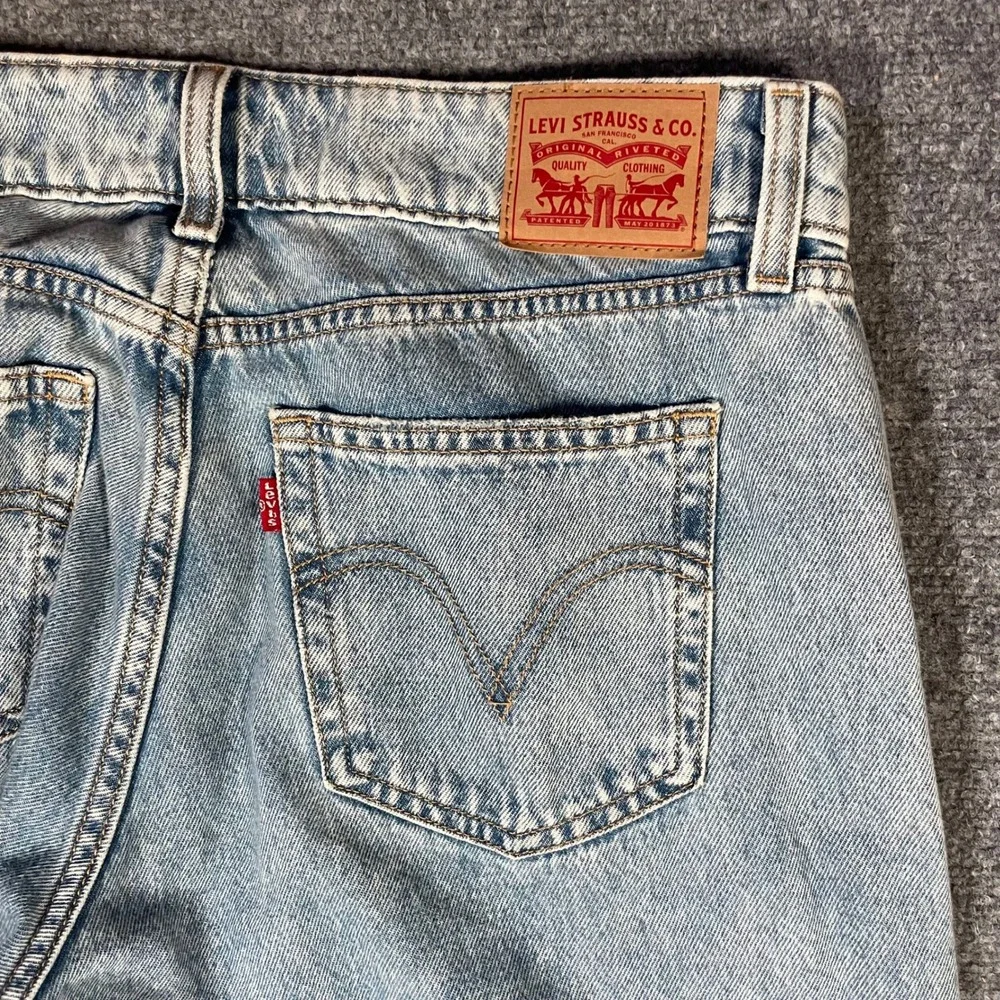 Levi's Superlow Wide Leg Jeans Womens 31 Light Wash Blue Low Rise 100% Cotton - Picture 11 of 13